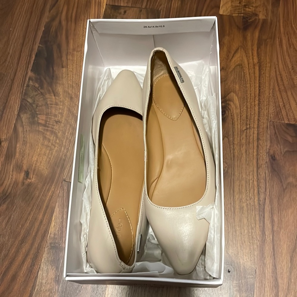 Calvin Klein Ellasandra Pointy Flats Blush